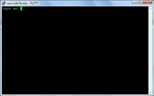 Opus login prompt