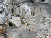 Crumbling sidewalk